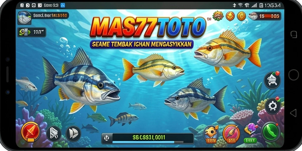Tampilan menarik dari gameplay MAS77TOTO dengan aksi menembak ikan.