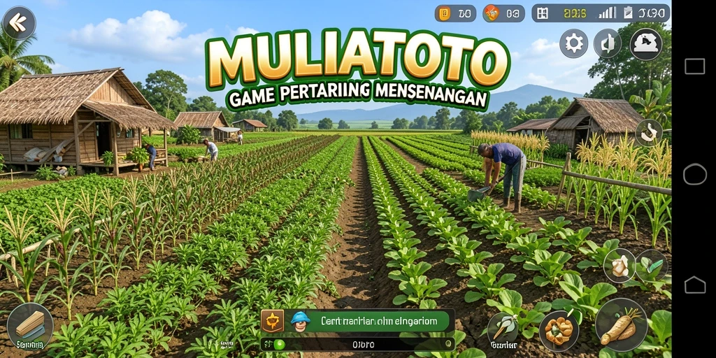 Screenshot game MULIATOTO menampilkan pengalaman bertani yang menarik.