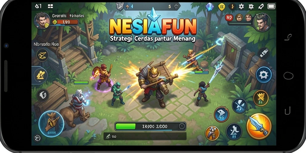 Tampilan gameplay <strong>NESIAFUN</strong> yang intens dan strategis dalam aksi.