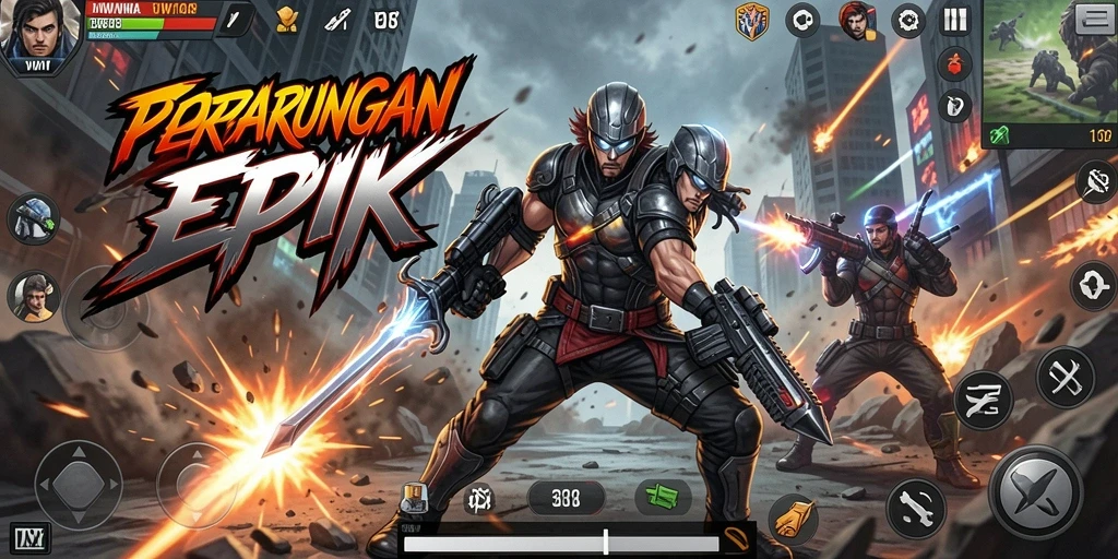 Screenshot menampilkan aksi seru dari gameplay VW108 dengan pertarungan dinamis.